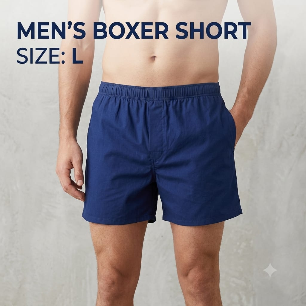 Men’s Classic Boxer Shorts – Navy Blue