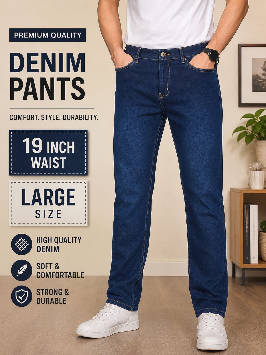 Men’s Classic Straight-Fit Denim Jeans