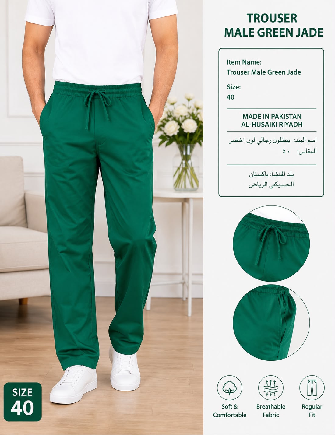 Men’s Grey Casual Trousers