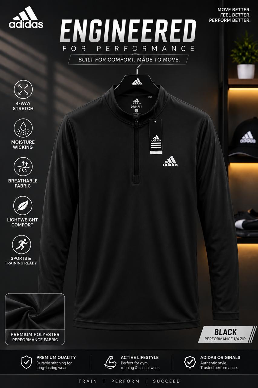 Men’s Quarter Zip Sports Shirt – Gray