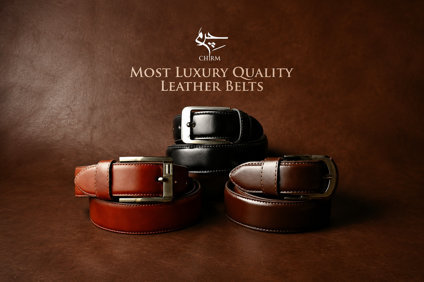 Premium Leather Belt - Brown