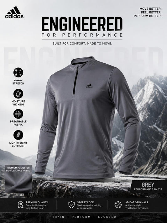 Men’s Quarter Zip Sports Shirt – Navy Blue