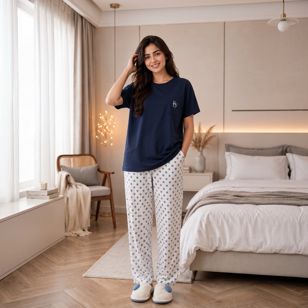 Ladies Night Suit 2 Piece – Stylish Casual Sleepwear Set