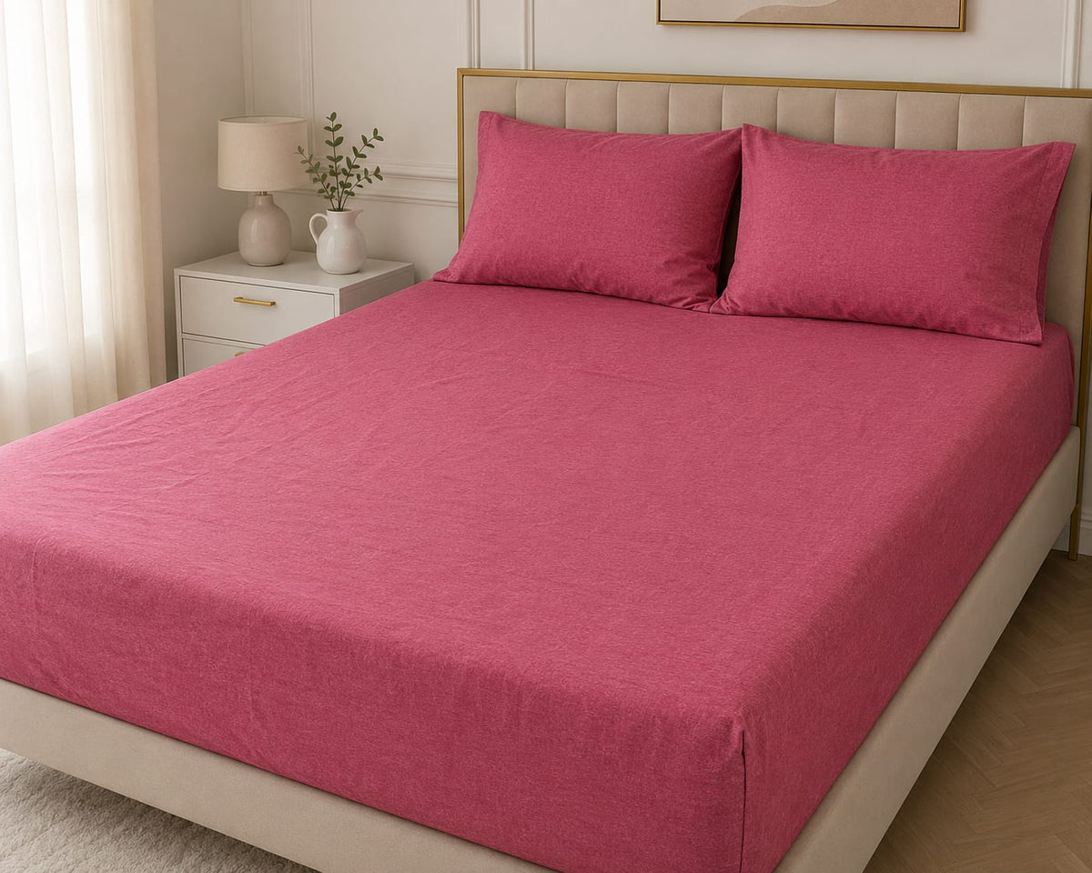 Premium Fitted Sheet – Pink