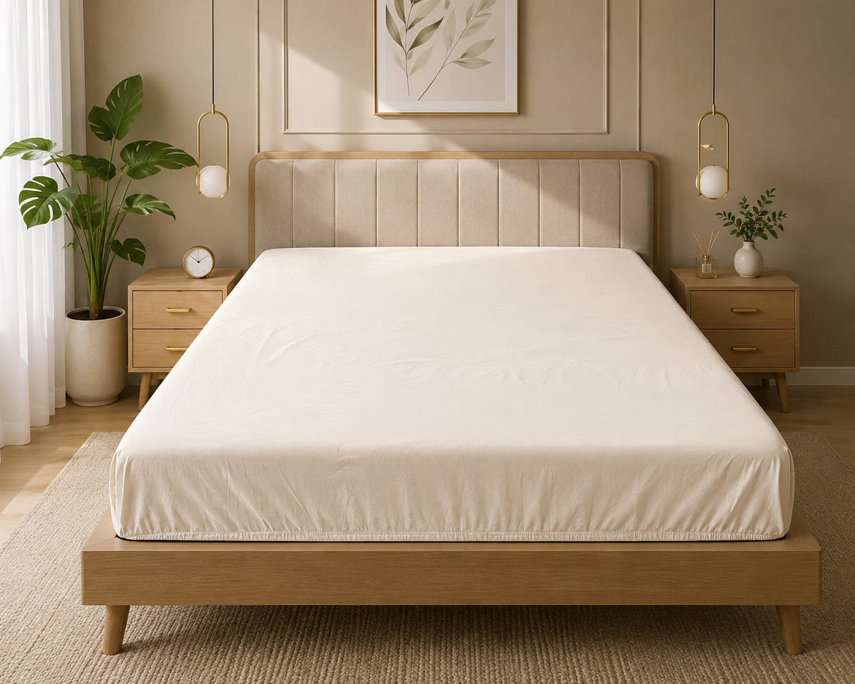 Premium Fitted Sheet – Ivory