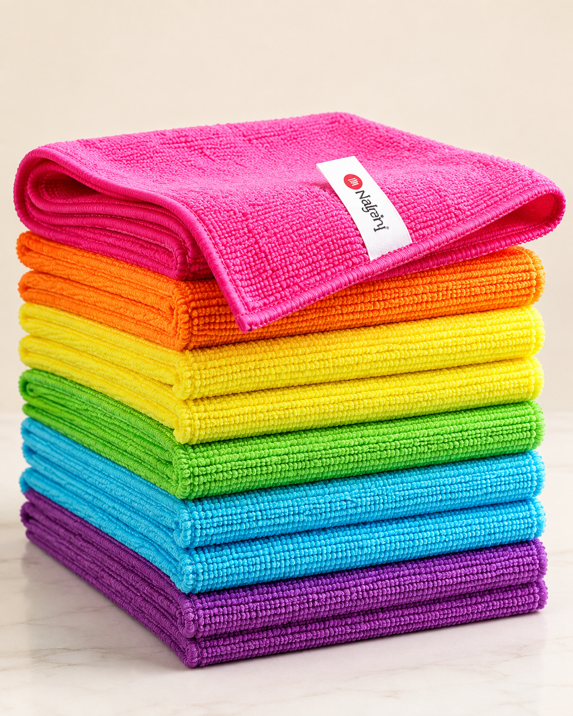 Premium Microfiber Cleaning Towels Set ( Pack of 6 )