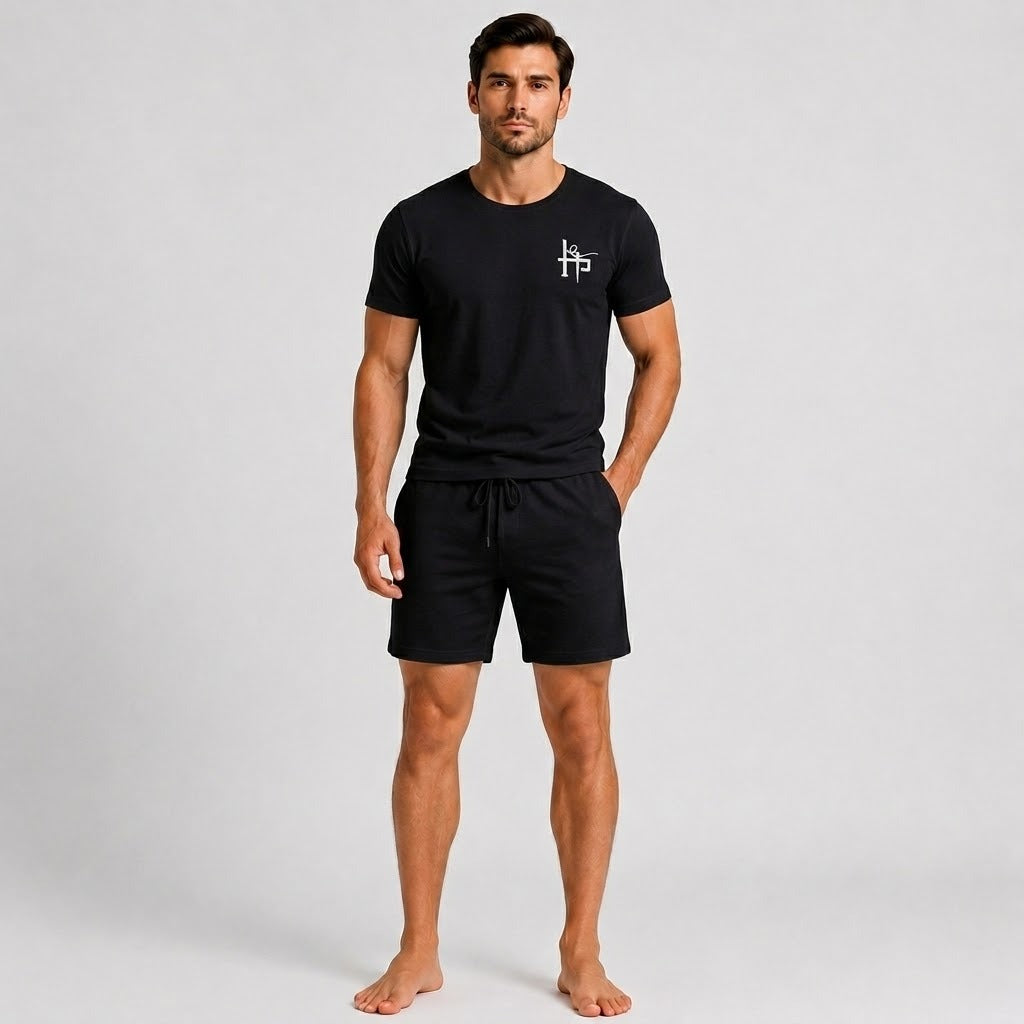 Men’s 2 Piece T-Shirt & Shorts Set – Casual Summer Lounge Wear