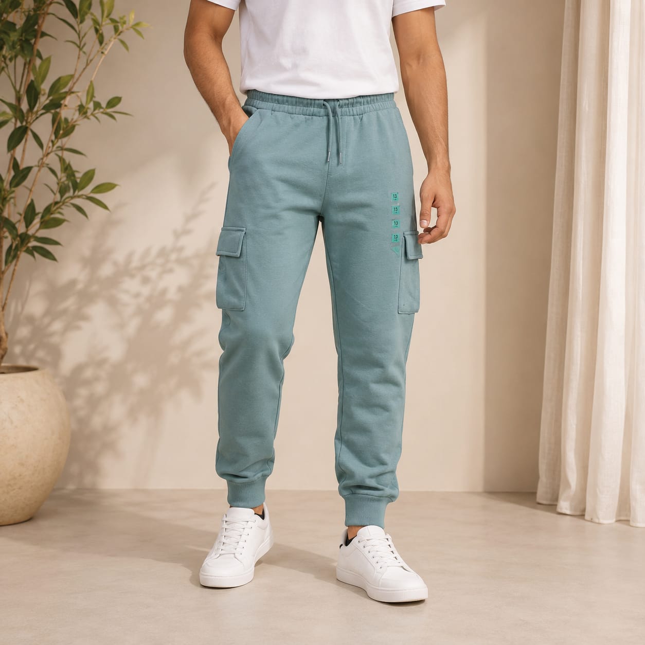 Men’s Slim Fit Cargo Joggers – Casual Stretch Sweatpants