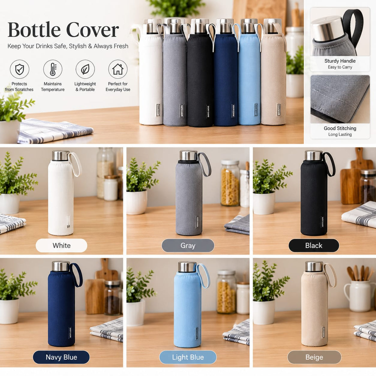 Protective Bottle Cover with Carry Handle