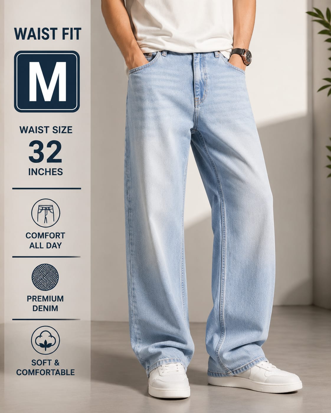 Men’s Classic Straight-Fit Denim Jeans