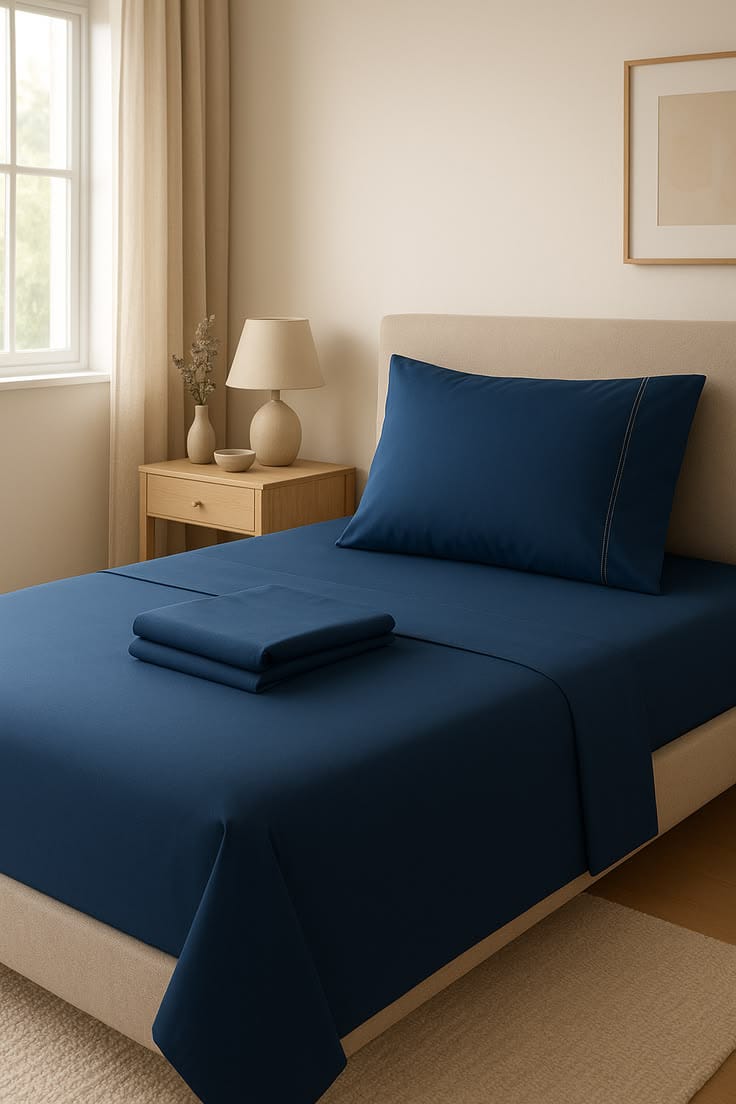 Premium Bed Sheet Collection – Navy Blue