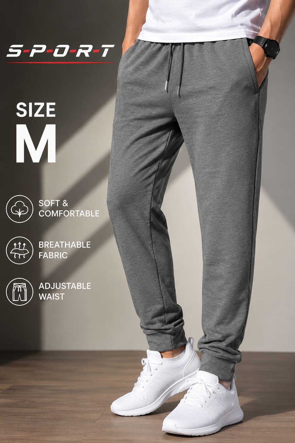 Men’s Grey Casual Trousers