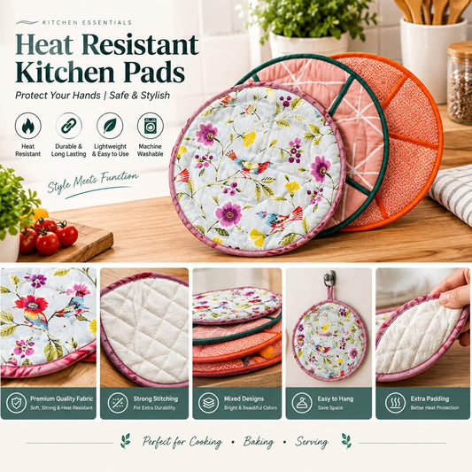 Heat Resistant Round Kitchen Pad 3 Pieces Set