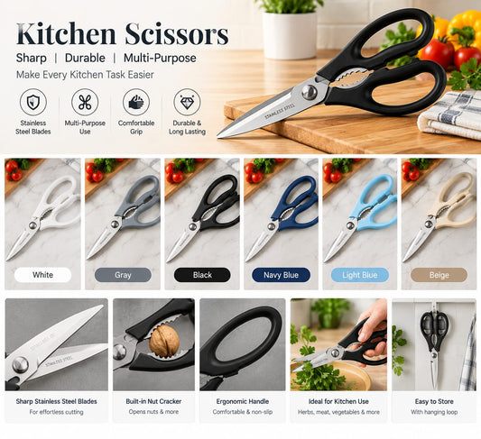 Multi-Purpose Stainless Steel Kitchen Scissors