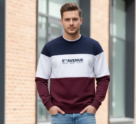 Men’s Color Block Crewneck Sweatshirt
