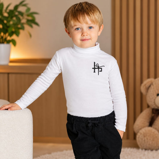 Kids Boy Classic High Neck - White
