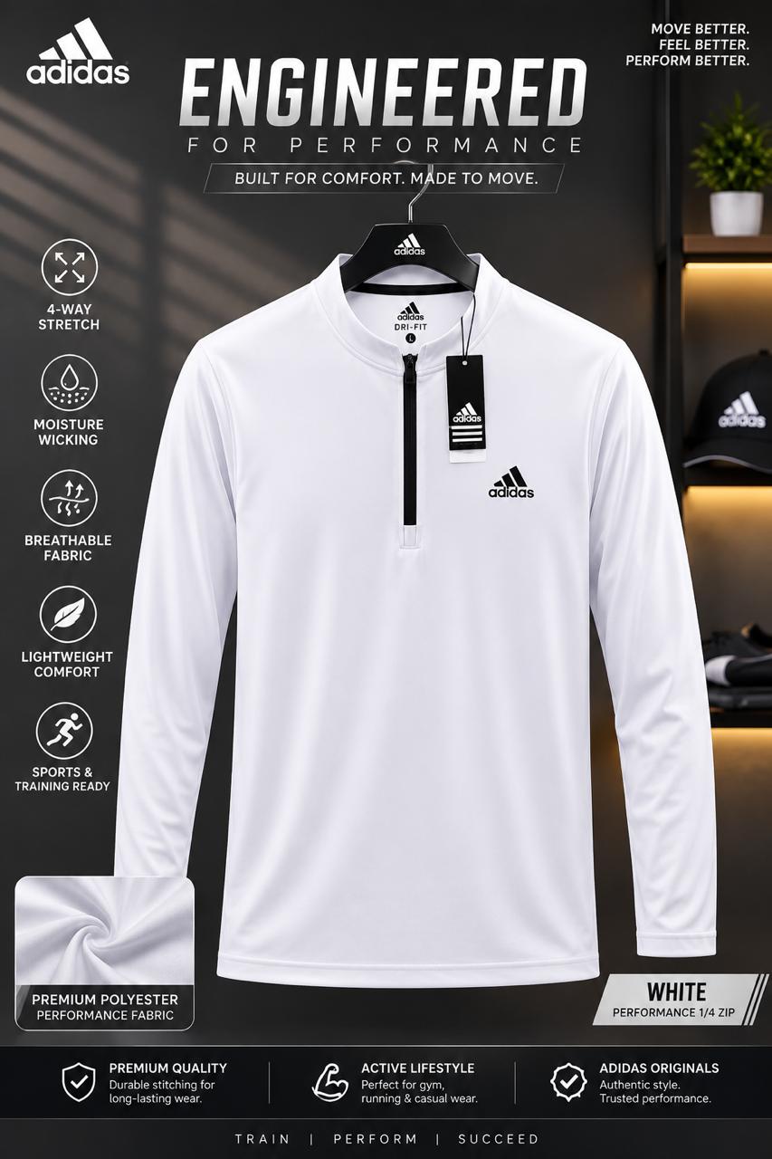 Men’s Quarter Zip Sports Shirt – Gray