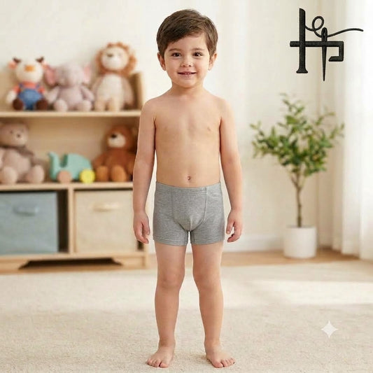 Kids Boys Classic Boxer Underwear - Grey