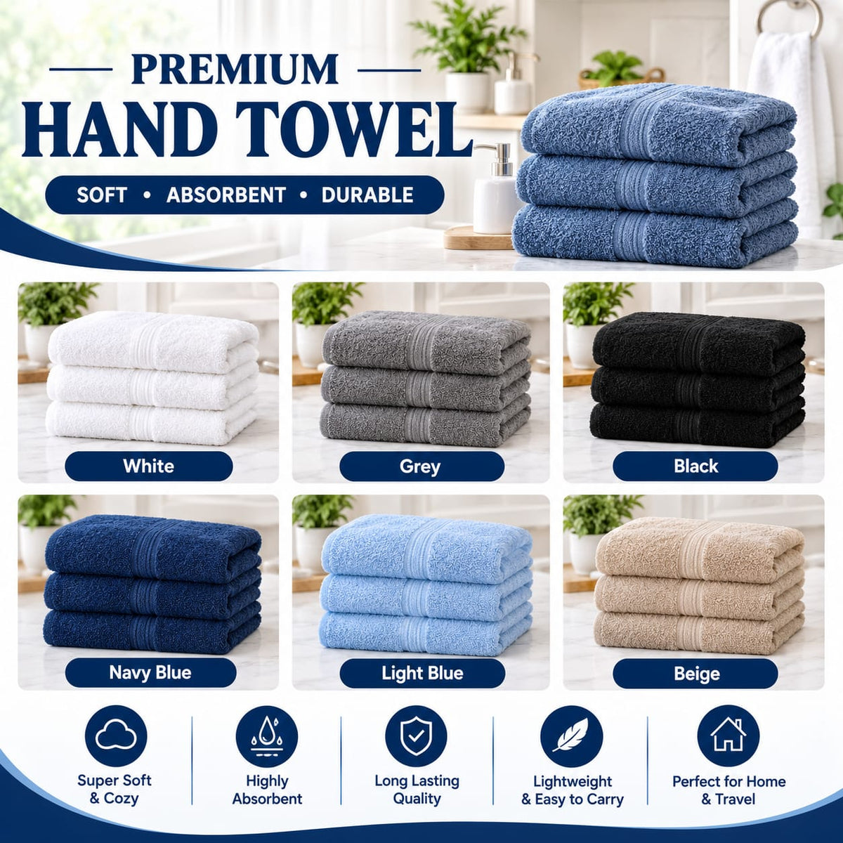 Premium Soft & Absorbent Hand Towel