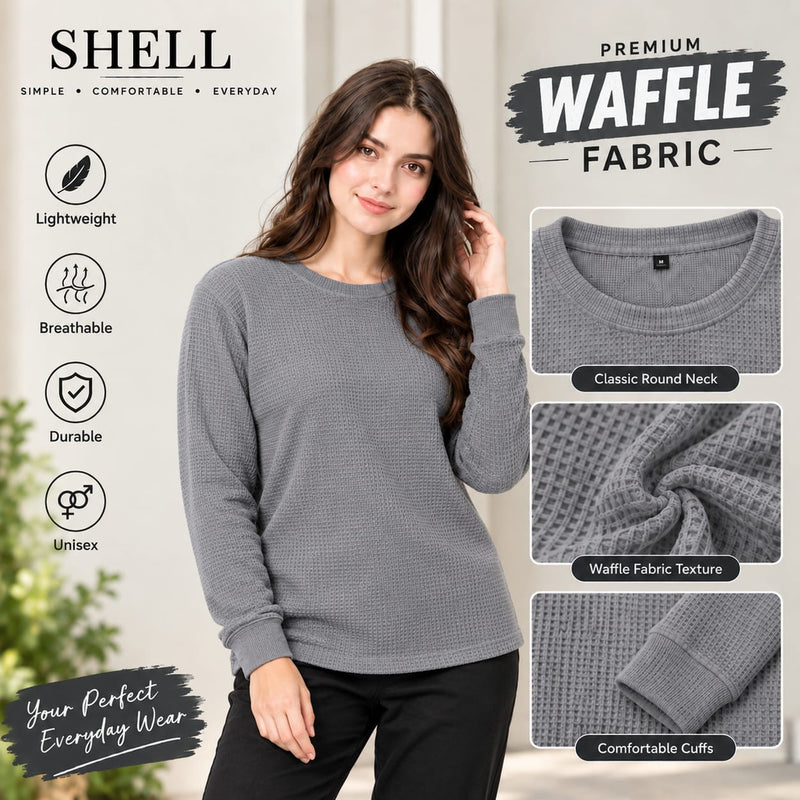 Premium Waffle Sweatshirt – White Color