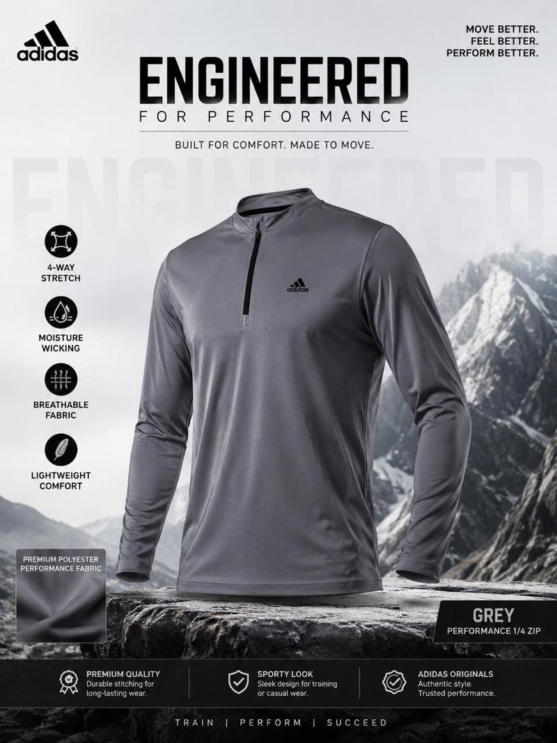Men’s Quarter Zip Sports Shirt – Navy Blue