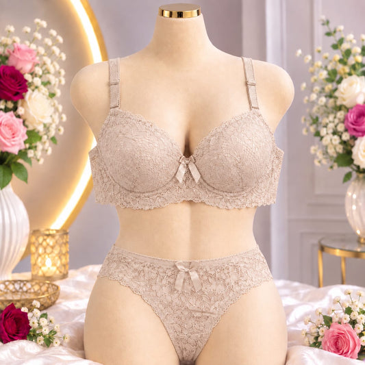 Ladies Lace Bra & Panty Set – Skin