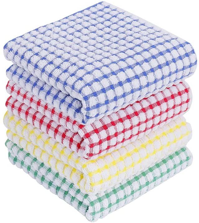 Multicolor Checkered Kitchen Towel Set - Pack of 3