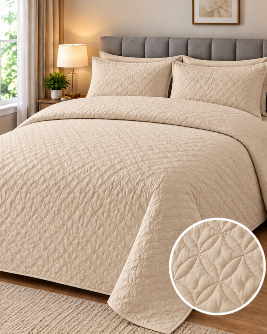 Premium Quilted Bedspread – Soft & Elegant Bedding Cover