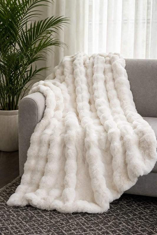 Premium Ultra Soft Plush Blanket - Off White