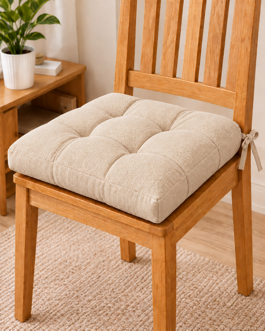 Premium Tufted Chair Cushion – Soft Padded Seat Pad
