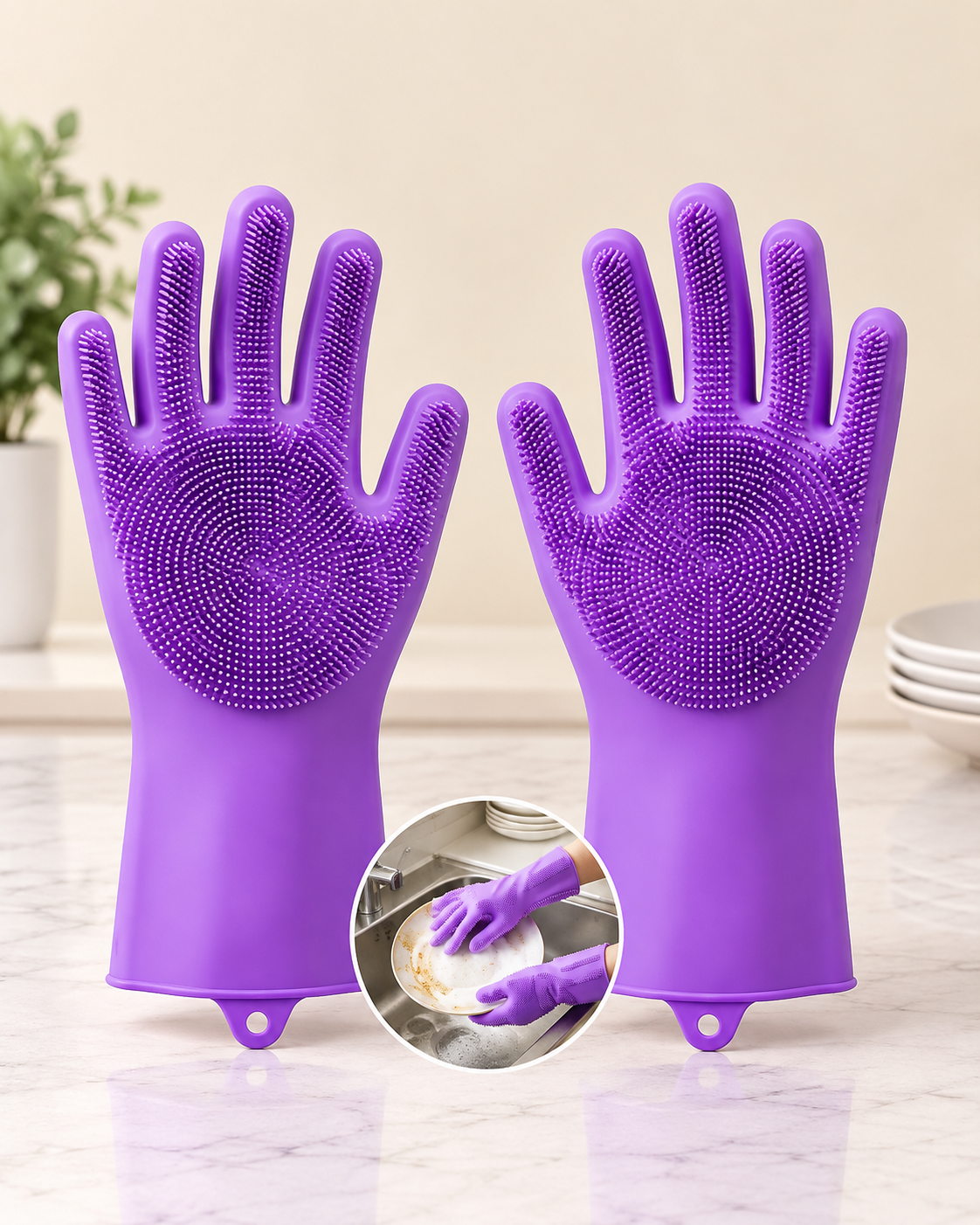 Magic Silicone Dishwashing Gloves