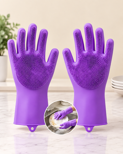 Magic Silicone Dishwashing Gloves