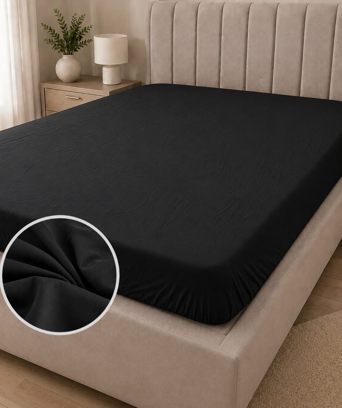 Premium Fitted Sheet – Black