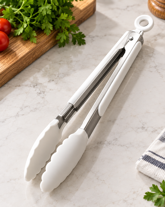 Silicone-Tipped Multi-Purpose Kitchen Tongs