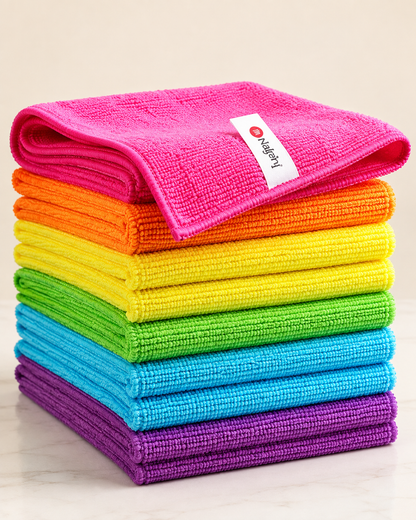 Premium Microfiber Cleaning Towels Set ( Pack of 6 )