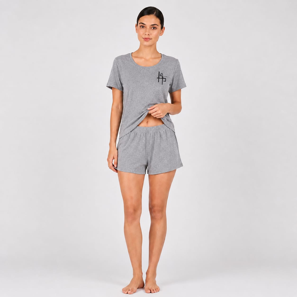 Women’s Short Pajama Set – Short Sleeve T-Shirt & Shorts