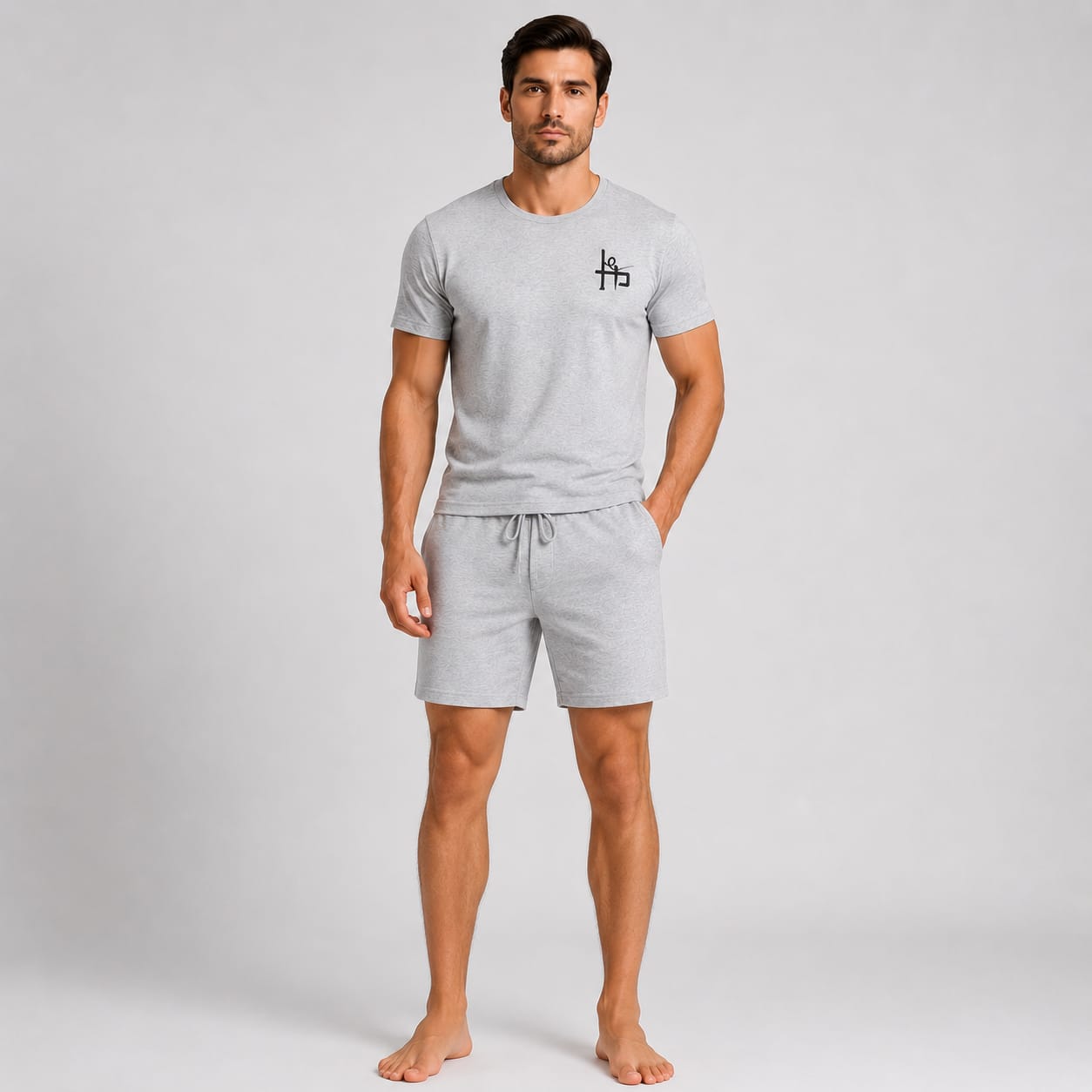 Men’s 2 Piece T-Shirt & Shorts Set – Casual Summer Lounge Wear