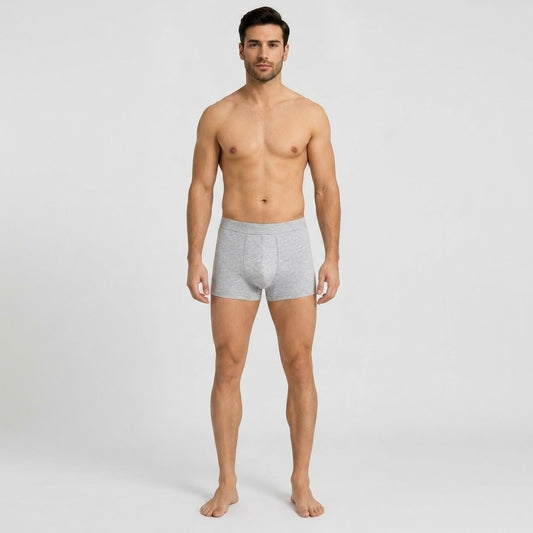 Men's Premium Ultra-Soft Stretch Cotton Boxer Briefs (Seamless Comfort Fit)