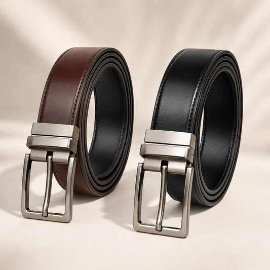 Men’s Classic Leather Belt – Casual & Formal Dress Belt