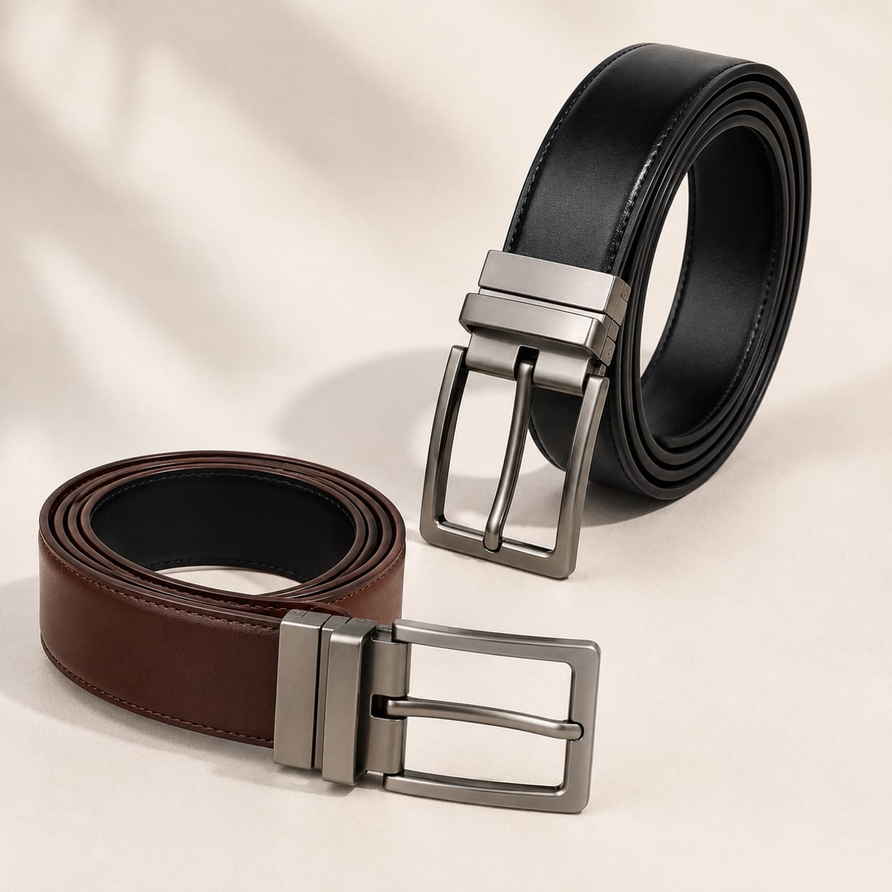 Men’s Classic Leather Belt – Casual & Formal Dress Belt
