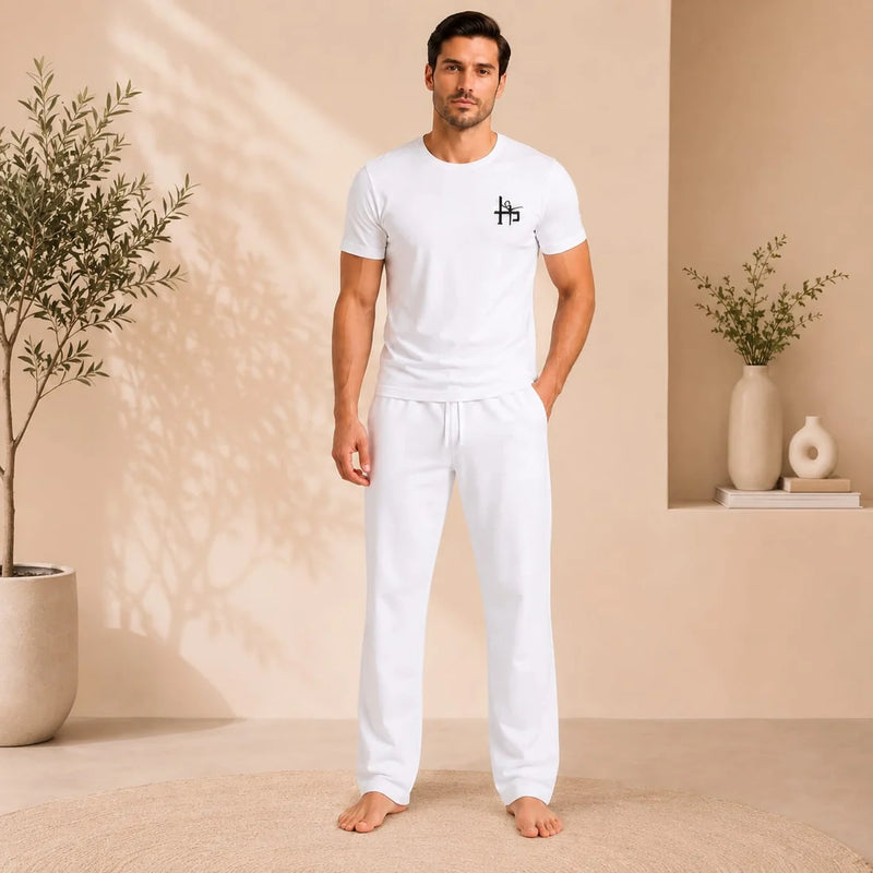 Men’s 2 Piece Lounge Set – Grey T-Shirt & Trouser