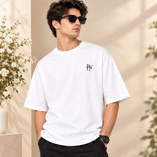 Unisex Black Oversized Drop Shoulder T-Shirt | Casual Streetwear Tee