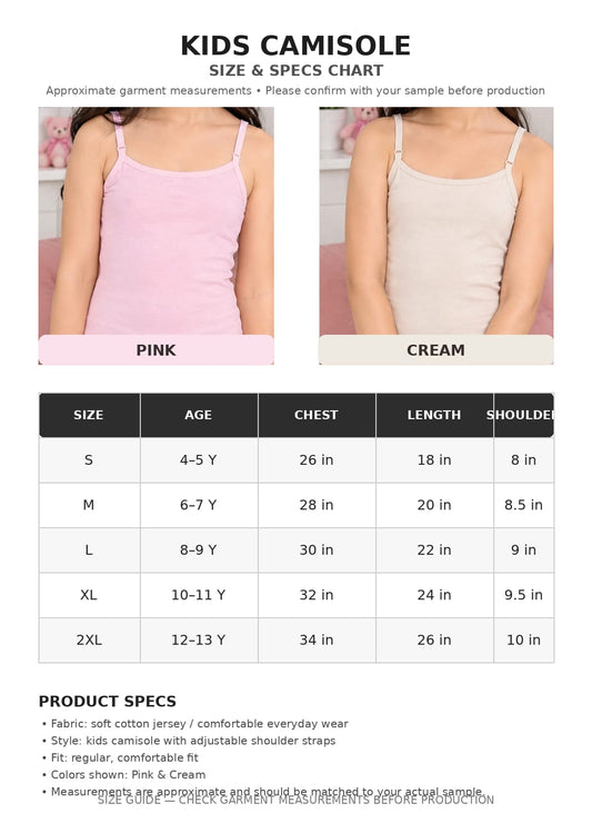 Kids Girls Premium Camisole Tank Top