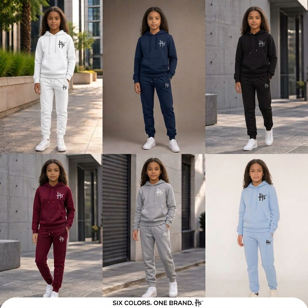 Kids Premium 2-Piece Hoodie Tracksuit Set - Girls