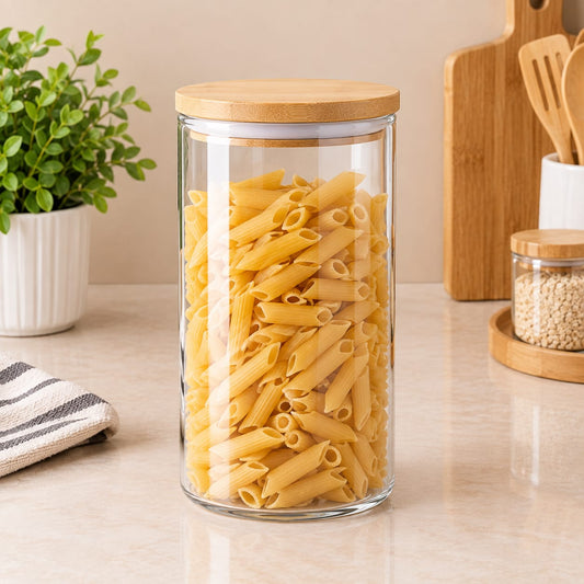 Premium Glass Kitchen Storage Jar Set – 4 Pieces
