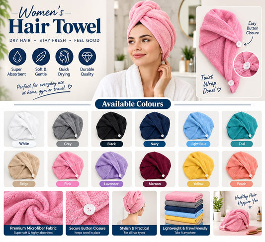 Women’s Premium Quick-Dry Hair Towel Wrap