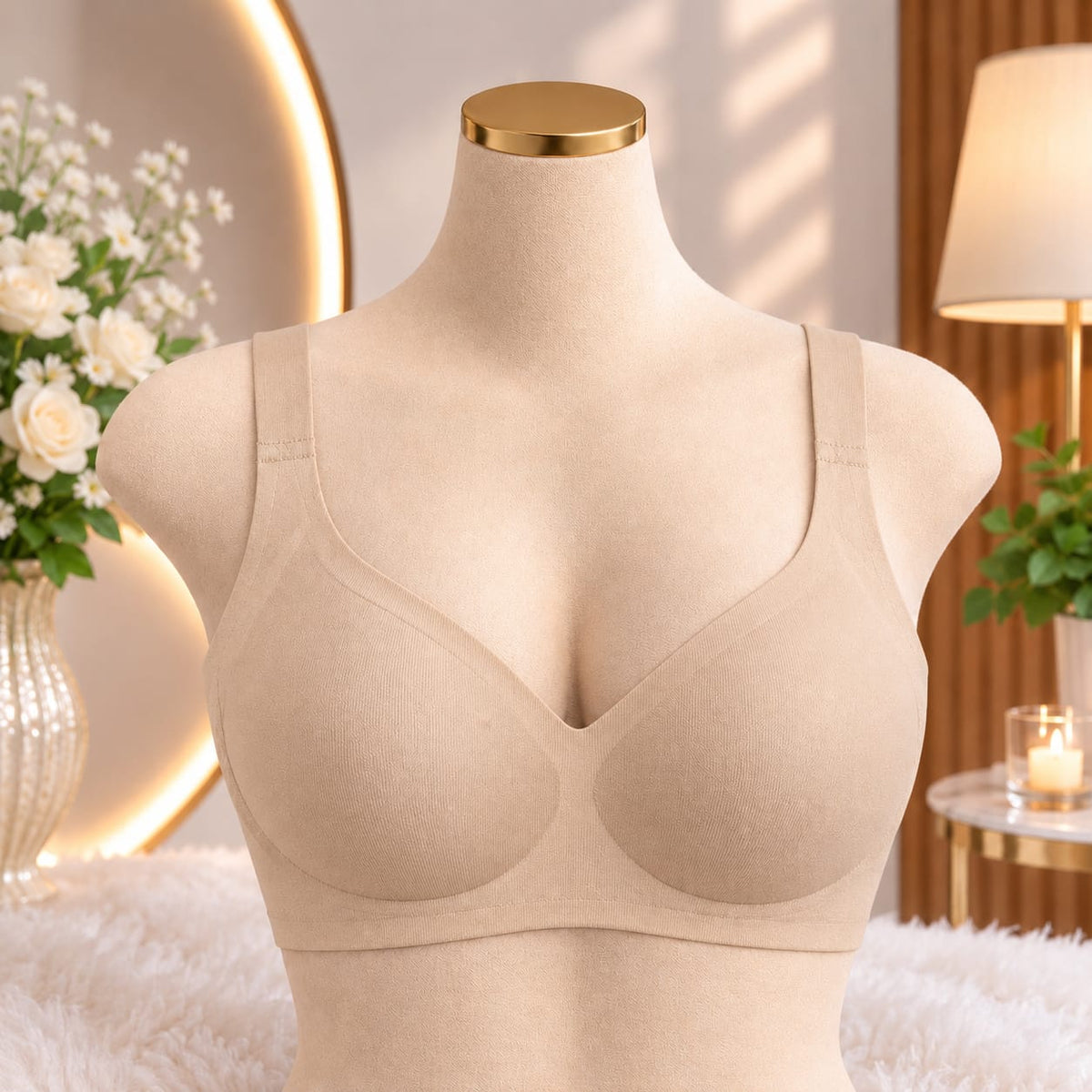 Ladies Seamless Padded Comfort Bra – 4 Colors