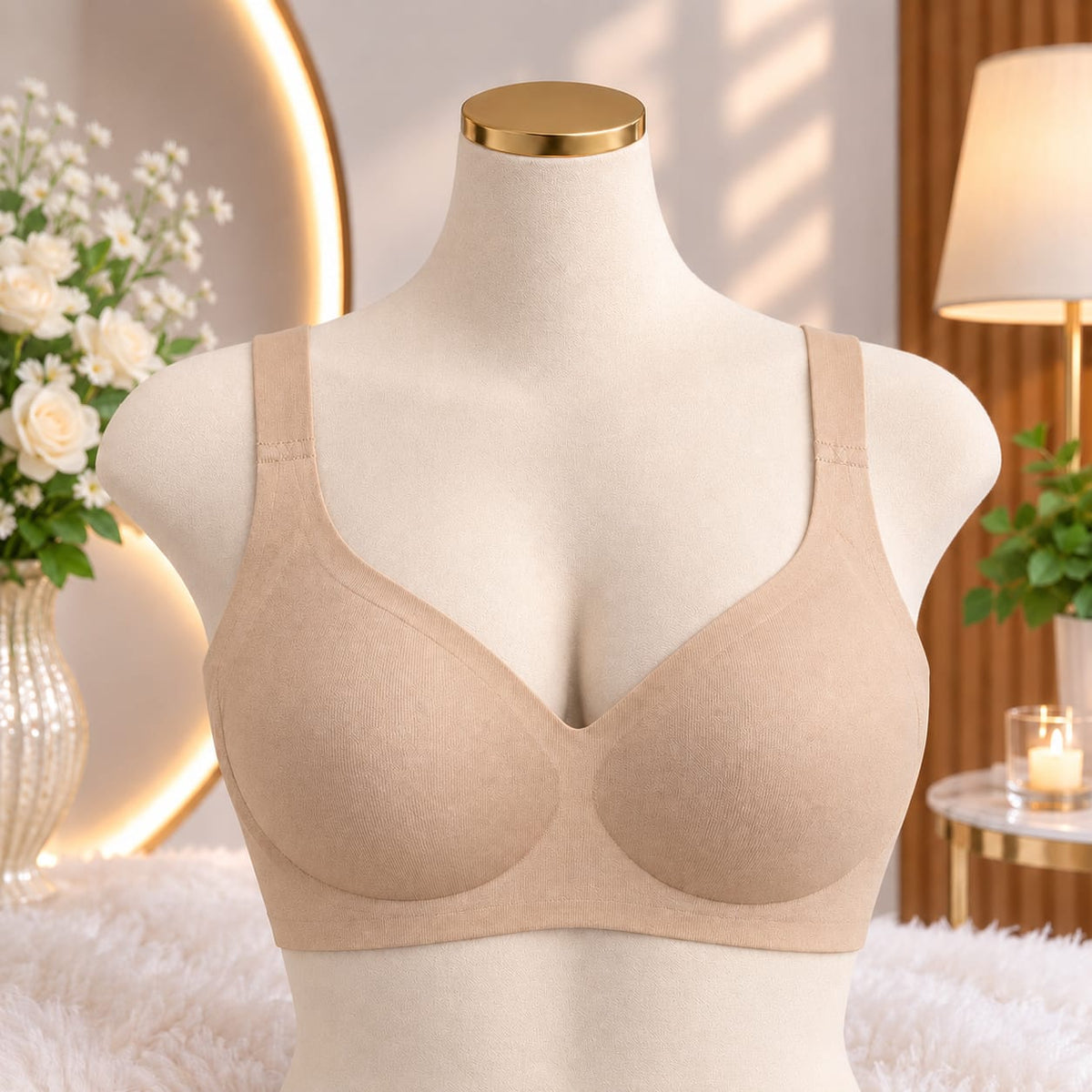 Ladies Seamless Padded Comfort Bra – 4 Colors