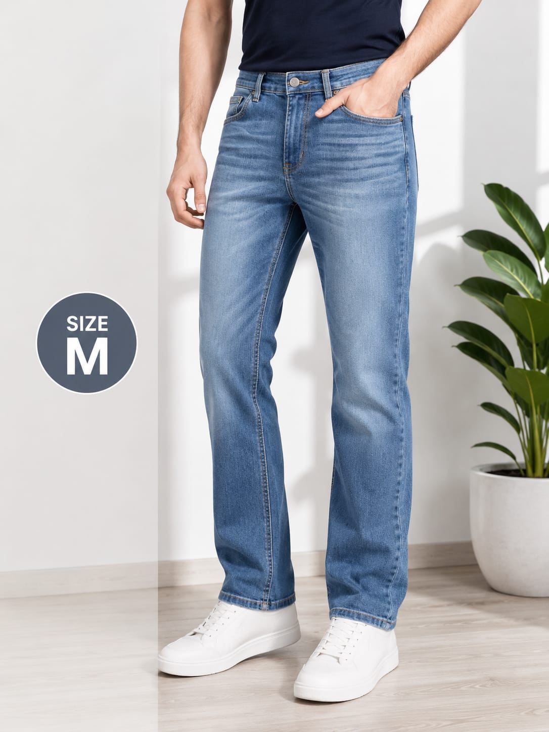 Men’s Classic Straight-Fit Denim Jeans