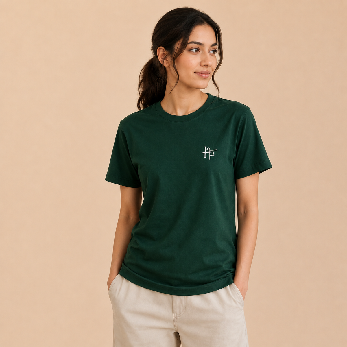 Unisex Premium Cotton Beige T-Shirt